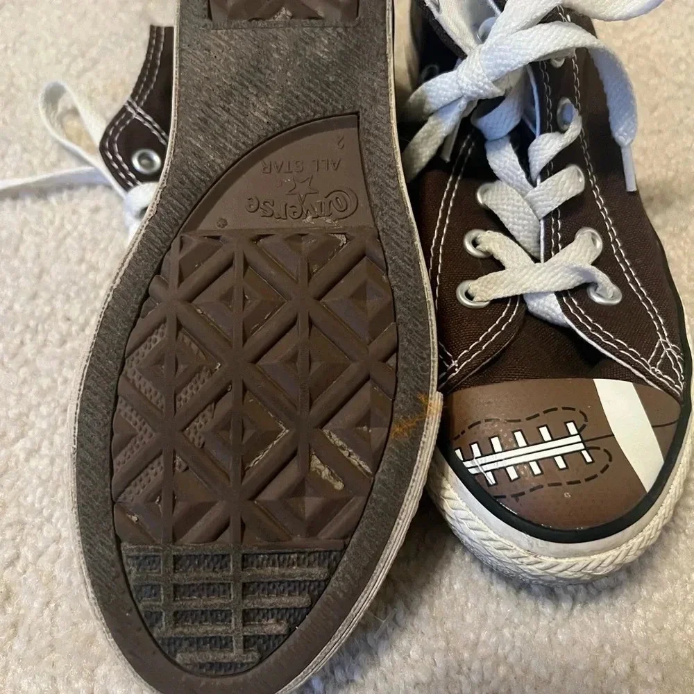 Special Edition Football Print Converse Size 2